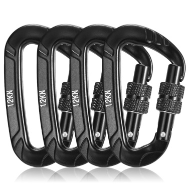 4шт 12KN поворотный блокирующий карабин Snag Free Carabiner