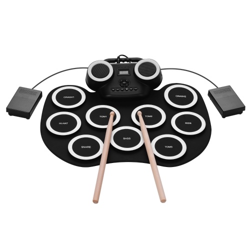 ammoon Portable Roll-Up Electronic Drum Pad Кремниевый цифровой барабан