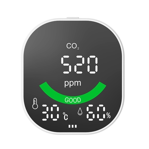 CO2-3 Монитор CO2 Зеркальное обнаружение качества воздуха Детектор углекислого газа для контроля температуры и относительной влажности