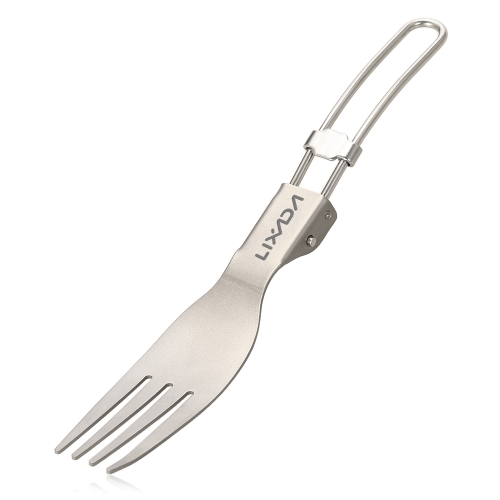 Lixada Titanium Folding Fork Ultralight Outdoor Portable Dinner Fruit Fork Столовая посуда Посуда для кемпинга Backpacking